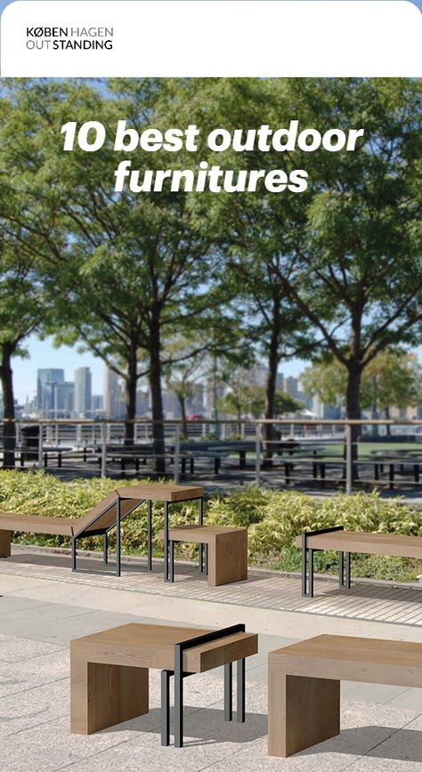 Street Bench Design, Urban Furniture Bench, Modern Outdoor Bench, Modern Bench Outdoor, Urban Furniture Design, Bench Design, Corner Furniture, Outdoor Benches, Best Outdoor Furniture