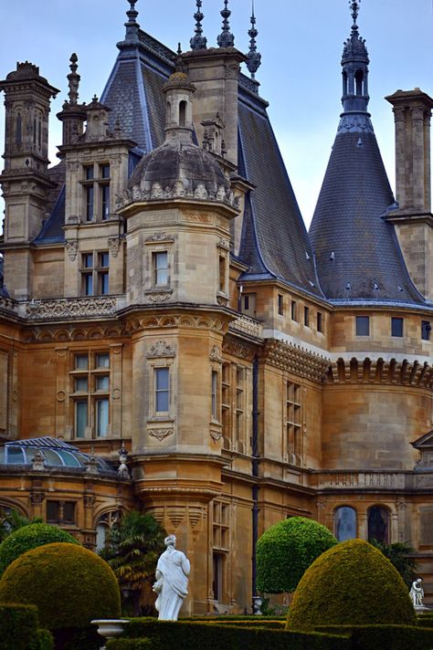 (by Rob) Chateau Exterior, Manor Aesthetic, Victorian Architecture Interior, Waddesdon Manor, Biltmore House, Academia Aesthetics, Castle Mansion, Cathedral Architecture, England And Scotland