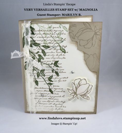 Stampin Up Vintage Cards, Very Versailles Stampin Up Cards, Vintage Card Ideas, Vintage Card Design, Wedding Cards Handmade, Leaf Cards, Vintage Card, Cards Greeting, Stamping Up Cards