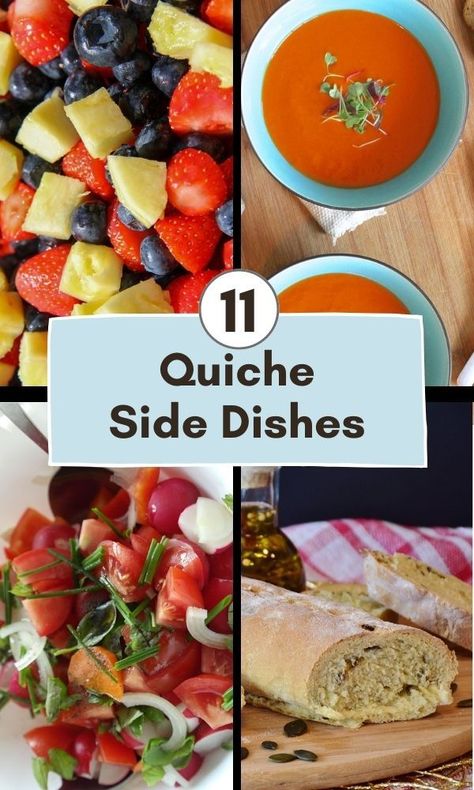 Quiche Meal Ideas, Side Dish For Quiche, Quiche Luncheon Menu Ideas, Quiche Sides Dishes, What To Serve With Quiche, Quiche And Salad, American Cuisine Recipes, Easter Dinner Sides, Amazing Side Dishes