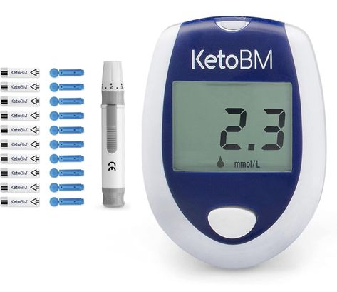 Best All-inclusive Keto Test Kit: Tracking your blood ketone levels is essential when you're on a ketogenic diet. This kit will make that process a breeze. Included is a Keto Meter, Lancing Device, (10) Ketone Strips for Testing Ketosis, and (10) Lancets. Consistent, Accurate Results: Keto urine strips can be inconvenient to use, and breath meters are inconsistent. This blood ketone monitor will provide you with quick, accurate data. KetoBM is going to help you make data-driven decisions on what Lancing Devices, Keto Products, Glucose Test, Keto Tips, Medical Devices, Blood Test, Healthy Fitness, Ketogenic Diet, Keto Diet