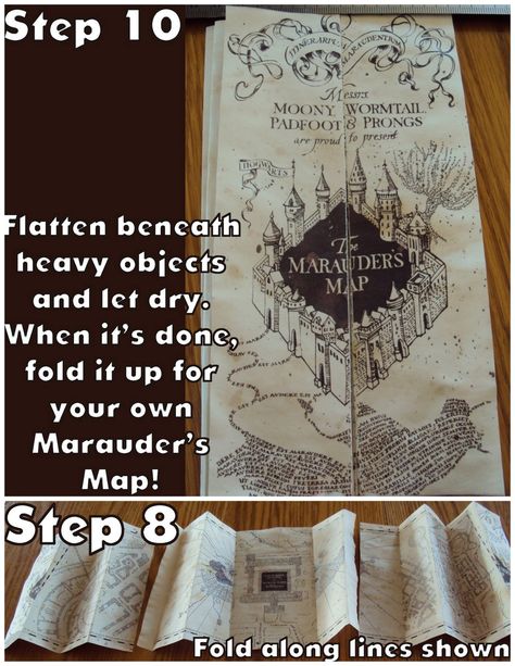 DIY Hary Potter Marauders Map Tutorial and Printable from Harry Potter Paraphernalia. This is one of the coolest Harry Potter DIYs I have ever seen. If you like the map, download her free PDF because you never know when something is going to... Map Tutorial, Harry Potter Marauders Map, Harry Potter Cosplay, Anniversaire Harry Potter, Harry Potter Birthday Party, Marauders Map, Harry Potter Halloween, Harry Potter Christmas, Harry Potter Room