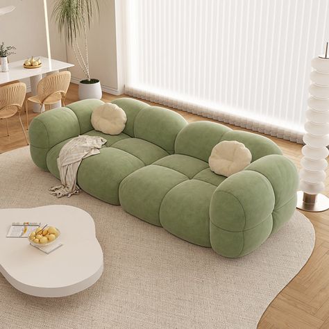 Sofa Small Apartment, Small Apartment Sofa, Cushion Couch, Cool Couches, Green Couch, Premium Sofa, Beautiful Bedroom, Small Sofa, Modular Furniture