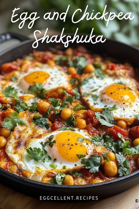 This delightful Middle Eastern recipe combines poached eggs in a spicy tomato sauce with protein-packed chickpeas, making for a nourishing and satisfying meal. #Chickpea Shakshuka recipe #Chickpea Shakshuka vegan #chickpea and spinach shakshuka #one pot chickpea shakshuka #chickpea and kale shakshuka #1-pot chickpea shakshuka #chickpea and kale shakshuka smitten kitchen #Shakshuka #Shakshuka recipe #shakshuka eggs #shakshuka eggs recipe Eastern Recipe, Chickpea And Spinach, Shakshuka Recipe, Breakfast Recipes Easy Quick, Shakshuka Recipes, Healthy Egg Breakfast, Healthy Brunch Recipes, Vegan Chickpea, Easy Brunch Recipes