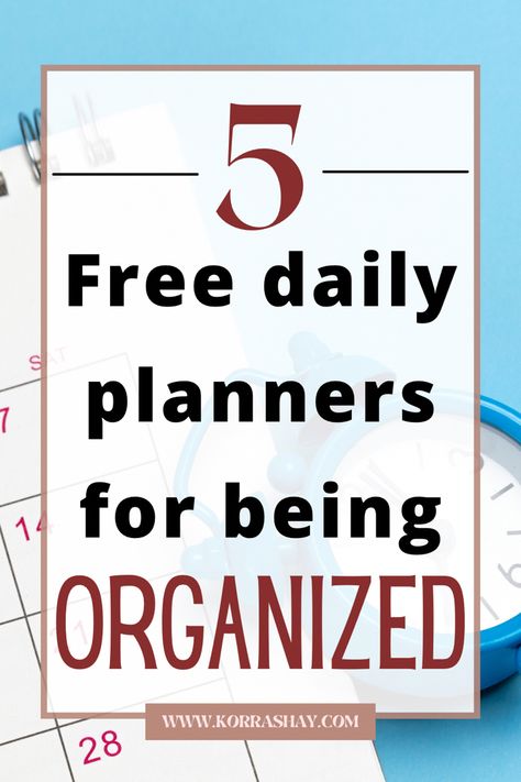 Daily Schedule Printable, Household Notebook, Life Tips And Tricks, Happy Planner Printables, Daily Planner Printables Free, Free Daily Planner, Organizing Your Life, Being Organized, Schedule Printable