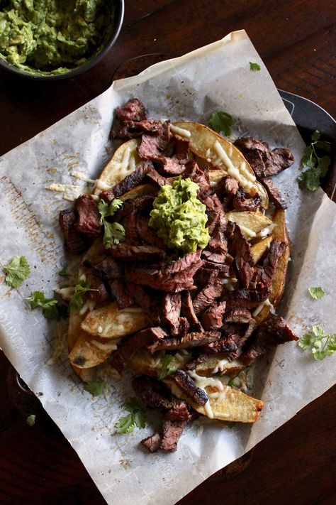 Steak Frites & Guacamole | Easy and Delicious Family Friendly Recipes | Arizona | Modern Crumb Russet Potato Fries, Southwest Food, Guacamole Ingredients, Bar Snacks, Delicious Steak, Family Friendly Recipes, Fresh Guacamole, Easy Steak, Meat Steak