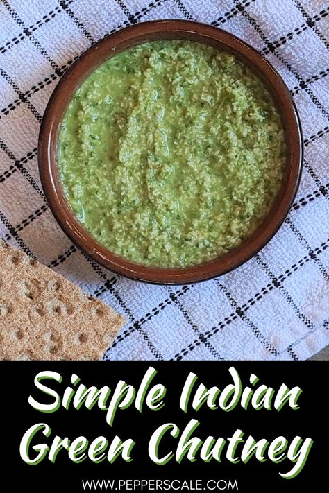 You may know green chutney by a few other names: it’s also known as coriander chutney or hari chutney. However you say it, this is a delicious Indian condiment that’s a go-to side for Indian appetizers like samosas or simply naan bread. #greenchutney #chutney #corianderchutney #harichutney #indiancondiment Spicy Appetizer Recipes, Bread Dipping Sauce, Indian Naan, Spicy Desserts, Spicy Vegetarian Recipes, Chipotle Recipes, Coriander Chutney, Spicy Ketchup, Spicy Aioli