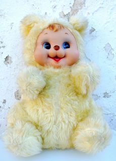 Bear Doll Aesthetic, Rushton Dolls, Rushton Toys, Creepy Stuffed Animals, Vintage Plush Toys, Vintage Toys 1960s, Big Teddy Bear, Baby Doll Nursery, Doll Plushies