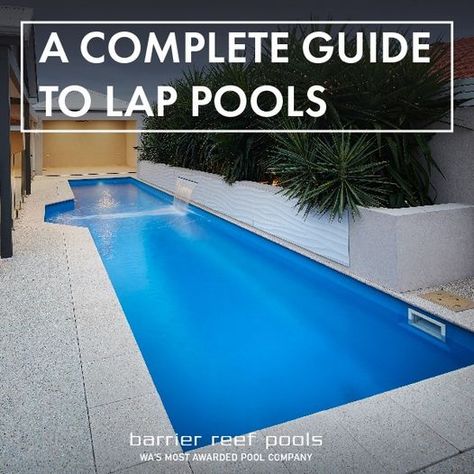 Keen on installing a swimming pool, but aren’t sure on what type of pool? Why not a Lap Pool? Check our blog below to see what lap pools are, who they are best suited for, the advantages of choosing a lap pool over other swimming pool options, and more! Outdoor Lap Pool, Lap Pool Landscaping, Lap Pools Backyard Inground, Home Lap Pool, Diy Lap Pool, Backyard Lap Pool, Barrier Reef Pools, Lap Pools Backyard, Swimming Pool Cost