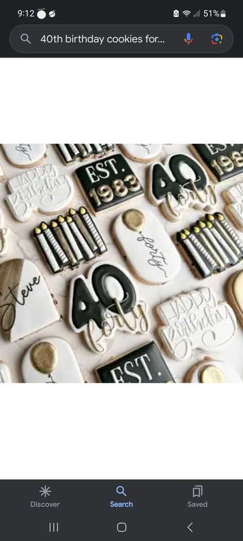 40 Birthday Cookies For Men, 40th Birthday Cookies For Men, Cookies For Men, 40th Birthday Cookies, 40th Birthday Party Men, Man Cookies, Mens Birthday Party, Cakes For Men, Cookies Decorated