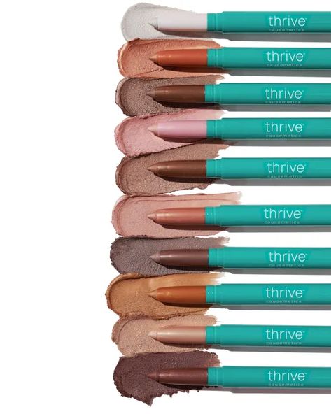 Thrive Cosmetics, Thrive Causemetics, Waterproof Eyeshadow, Face Makeup Tips, Eye Lift, Powder Highlighter, Make Me Up, Waterproof Eyeliner, Makeup For Green Eyes