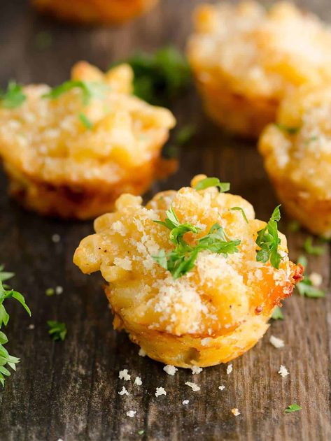 Lobster Mac and Cheese Bites ~ Perfect Crowd Pleasing Appetizer! Appetizers For Party Bite Size, Bite Size Appetizers Easy, Cheese Bites Recipe, Super Bowl Menu, Cheesy Appetizer, Mac And Cheese Bites, Bite Size Snacks, Lobster Mac, Lobster Mac And Cheese