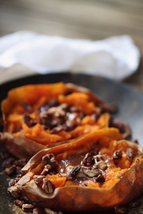 Brown Sugar Sweet Potatoes, Thanksgiving Lunch, Sweet Potato Sides, Pecan Sauce, Brown Sugar Butter, Roasted Baby Potatoes, Cinnamon Honey Butter, Sweet Butter, Cinnamon Butter