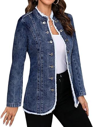 Plus Size Jean Jacket, Denim Jacket Plus Size, Indigo Denim Jacket, Long Denim Jacket, Cropped Denim Pants, Denim Jacket Short, Fringe Jeans, Long Sleeve Denim Jacket, Crop Jean Jacket