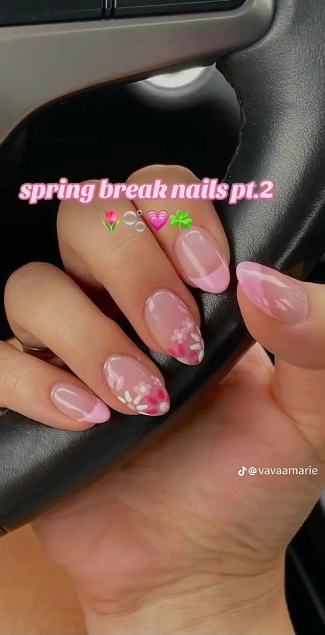 Aesthetic Pink French Tip Nails, Pink Bow Nails Aesthetic, Pink Flower Nails Aesthetic, Pink Nails Aesthetic Coquette, Nail Inspo Simple, Cute Nail Designs Coquette, Slay Nails, Diy Nails Easy, Wave Nails