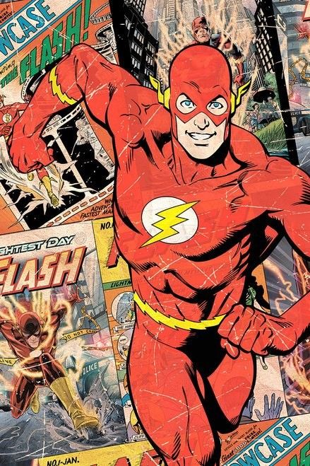 Comics Hero: Flash Batman V Superman Poster, The Flash Comic, Flash Comic Book, Retro Comic Art, Batman Statue, Flash Dc Comics, Flash Comics, Comic Tattoo, Flash Tv Series