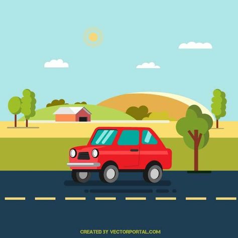 Car on the road vector clip art. Car On Road Drawing, Road Drawing, Car On The Road, Road Vector, Car Animation, Space Drawings, Kids Painting, Anime Muslim, Kid Friendly Travel Destinations