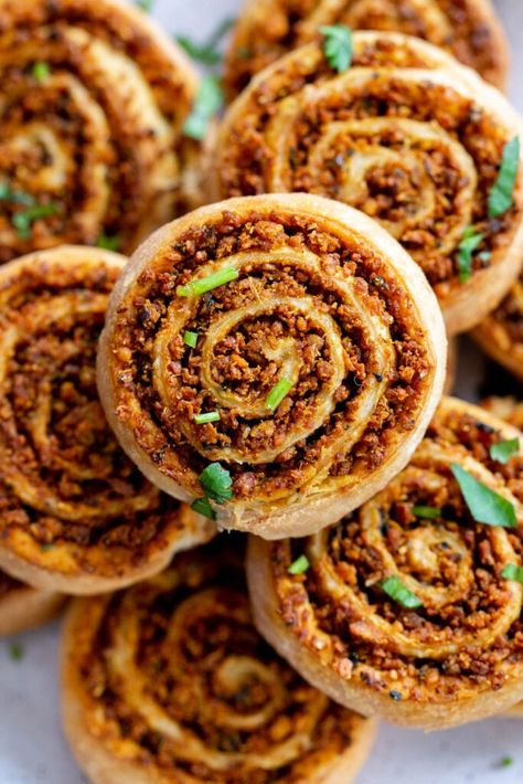 Savory Puff Pastry, Holi Recipes, Puff Pastry Filling, Vegan Richa, Pinwheel Recipes, Ceramic Baking Dish, Moong Dal, Puff Pastry Sheets, Savory Vegan