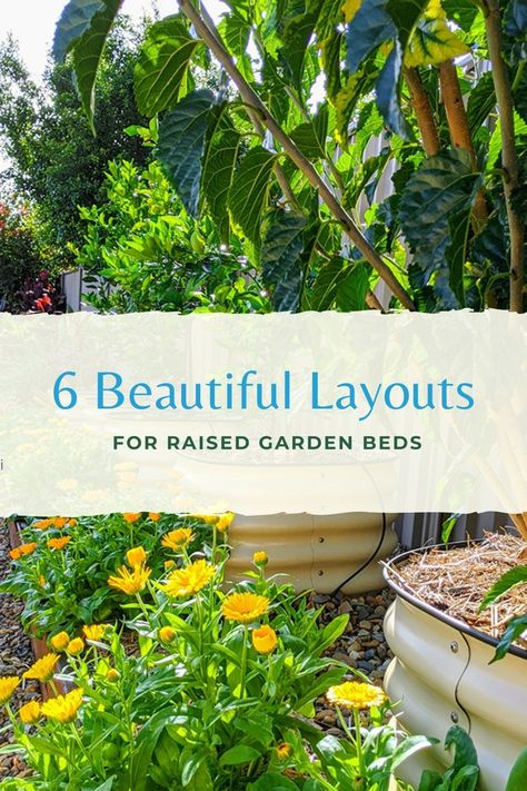 See how raised garden beds can beautify small spaces through these problem-solving garden designs. Raised Beds Flower Garden, Garden Bed Placement, Raised Garden Beds Planting Ideas, Raised Garden Beds With Flowers, Raised Garden Beds Design Ideas, Garden Raised Beds Design, Garden Bed Ideas Layout Front Yards, Small Garden Bed Layout, Raised Beds Garden Design