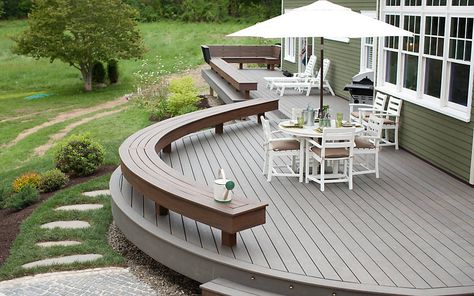 Photo Gallery with examples of Trex decking, railing and more in settings from the Northeastern U.S. - Trex Backyard Canopy, Trex Deck, Budget Patio, Apartment Patio, Backyard Lighting, Decks Backyard, Diy Deck, Backyard Deck, Deck Ideas