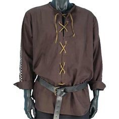 Costume reference Medieval Clothing Male, Knights Medieval, Medieval Clothing Men, Medieval Shirt, Mens Tunic, Gaun Abad Pertengahan, Fantasy Garb, Medieval Garb, Medieval Clothes