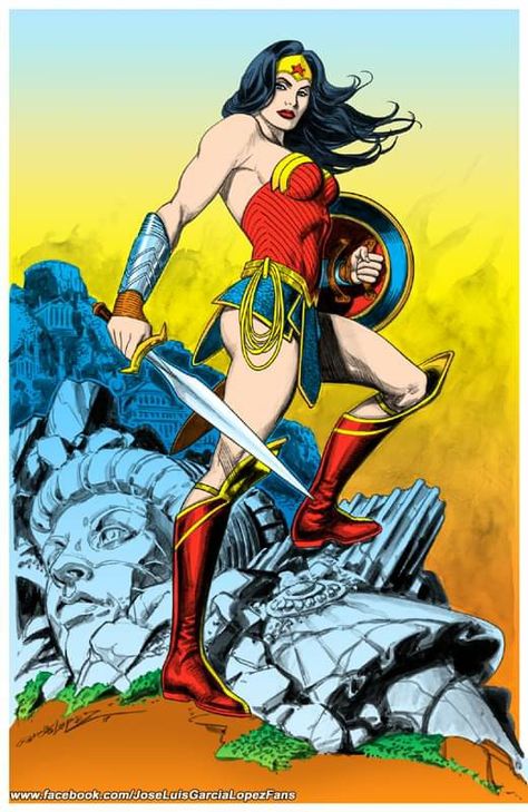 [LMH] By Jose Luis Garcia - Lopez Wonder Woman 2017, Cartoon Marvel, Garcia Lopez, Dc Wonder Woman, The Amazons, Marvel And Dc Characters, Dc Super Heroes, Justice Society Of America, Justice Society