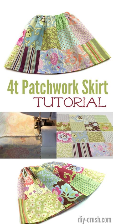 sewing patterns for baby girls Patchwork Skirt Diy, Patchwork Clothes Diy, Diy Skirt Tutorial, Stile Casual Chic, Trendy Sewing Patterns, Patchwork Clothes, Sewing Kids Clothes, Skirt Tutorial, Sew Ins