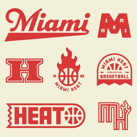 Miami Heat Aesthetic, Basketball Branding, Austin Miller, Rebranding Logo, Miami Logo, Miami Heat Logo, Nba Uniforms, Sports Branding, Branding Concept