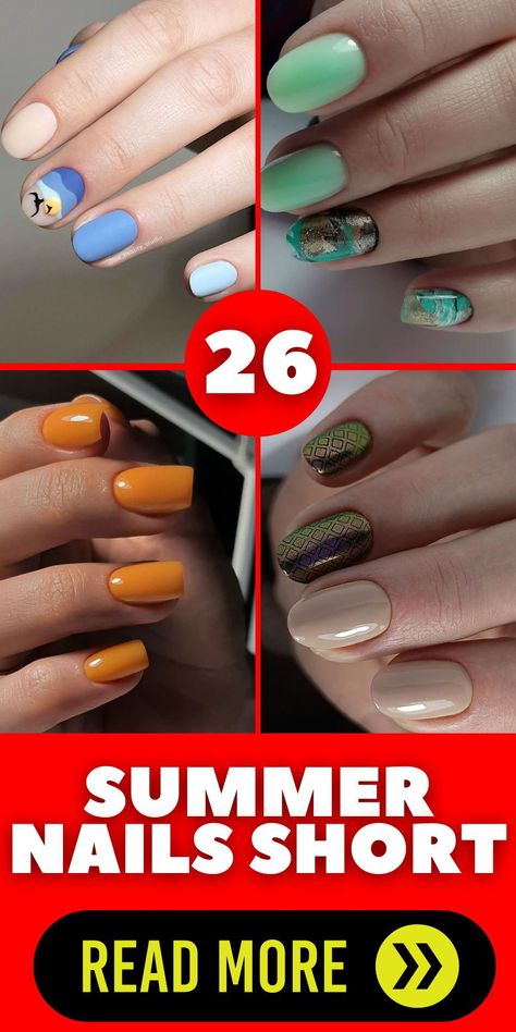 For those who enjoy a splash of color, summer nails short in bright red or black grunge styles offer a unique and edgy look. These trendy designs are great for a Y2K throwback or a simple Disney theme, providing a fun yet affordable way to express your personality through your nails this summer. Best Summer Nail Color, Summer Nails 2024, Summer Gel Nails, Chrome Nails Designs, Bright Summer Nails, 2024 Nails, Manicure Inspiration, Summer Nail Art, Summer Nails Colors