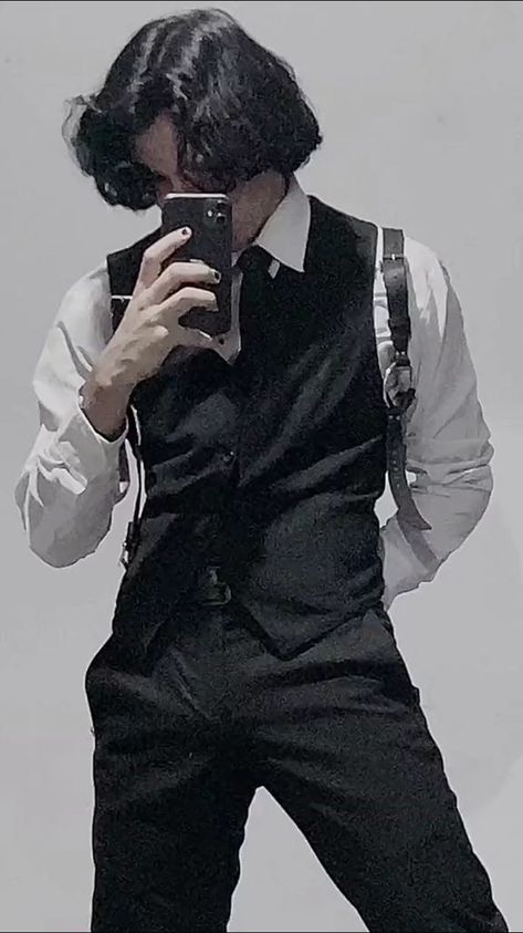 Hot Formal Outfits Men, Formal Clothes Aesthetic Men, Casino Aesthetic Outfit Male, Elegant Classy Aesthetic Outfit Men, Spy Outfits Male, Edgy Suits Men, Goth Prom Suit Men, Hot Suits For Men Aesthetic, Men In Vests Classy