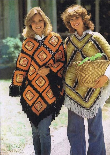 The Vintage Pattern Files: Fair Isle Poncho Pattern Crochet, Cape Au Crochet, Pattern Crochet Sweater, Shawl Pattern Crochet, Sweater Pattern Crochet, Crochet Poncho Pattern, 70s Crochet, Poncho Au Crochet, Crochet Shawl Pattern