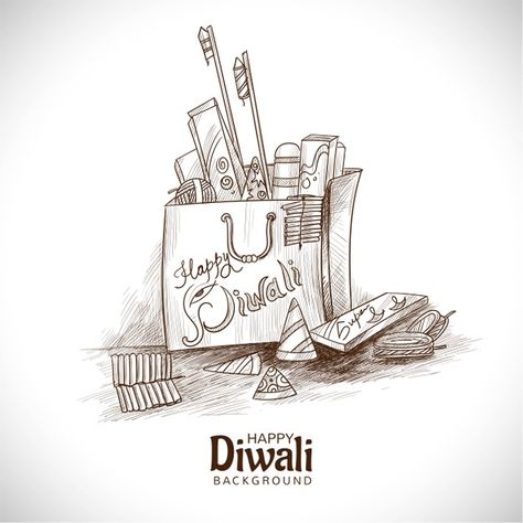 Hand drawn diwali crackers sketch | Free Vector #Freepik #freevector Diwali Crackers Drawing, Diwali Sketch Pencil, Diwali Sketch Drawing, Diwali Sketch, Pollution Free Diwali, Diwali Animation, Diwali Vector, Diwali Crackers, Diwali Drawing