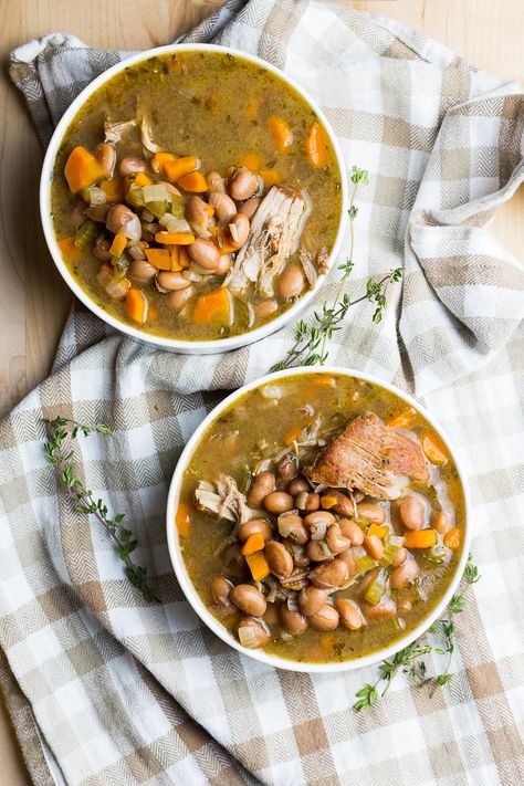 Easy Winter Soups, Pork And Beans, Leftover Pork, Pork Soup, Winter Soup, Pork N Beans, Chili Soup, Bean Soup Recipes, Turkey Dishes