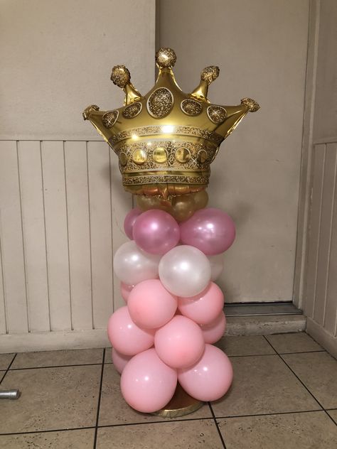 Princess Balloon, Princess Balloons, Balloon Columns, Balloons, Crown Jewelry, Crown