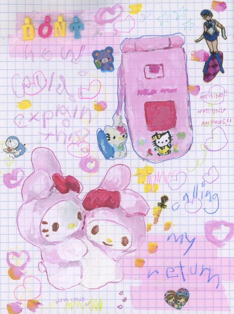 Pink Phone, Deco Retro, Swag Art, Sketchbook Ideas, Arte Inspo, Arte Sketchbook, 영감을 주는 캐릭터, Kawaii Art, Pics Art