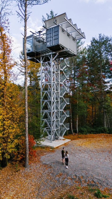 Foundation House, Metal Building Designs, Container Conversions, Outdoor Range, Container Ideas, Shipping Container Home, River Forest, Off Grid Cabin, Tower House