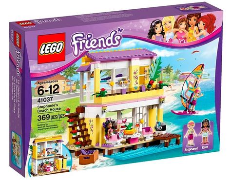 Lego Friends | Stephanie's Beach House (set# 41037) available in 2014 Lego Friends Sets, Tv In Bedroom, Lego Toys, Lego Architecture, Buy Lego, Friends Set, Building For Kids, Lego Friends, Toys R Us