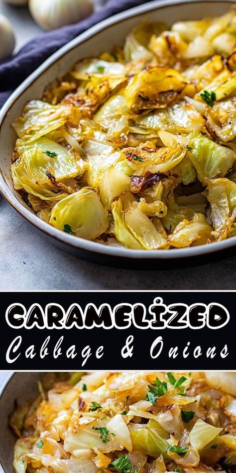 Sweet meets savory in this Caramelized Cabbage and Onions recipe! 🧅🥬 A delightful addition to your dinner table. Try it today! 🍽️✨ #FlavorfulRecipes #SideDishes #VeggieRecipes Keto Cabbage Recipe, Cabbage And Onions, Cabbage Stir Fry, Sweet Onions, Stir Fry Dishes, Chinese Cabbage, Cabbage Recipes, Tasty Bites, Stir Fry Recipes