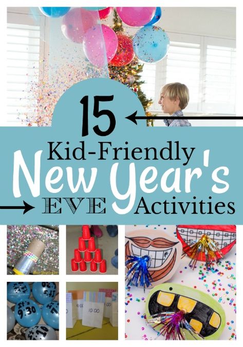 15 Kid-friendly New Year's Eve Activities on the cheap! Preschool New Years Activities, New Year's Eve Crafts, January Ideas, New Year's Eve Countdown, New Year's Eve Activities, Home Party Games, Kid Games, New Year's Games, Eve Game