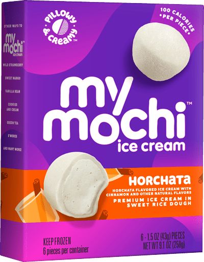 Horchata Mochi Ice Cream | My/Mochi My Mochi Ice Cream, Horchata Ice Cream, My Mochi, Packed Snacks, Natural Ice Cream, Raspberry Chocolate Chip, Mochi Ice, Mochi Ice Cream, Mango Ice Cream