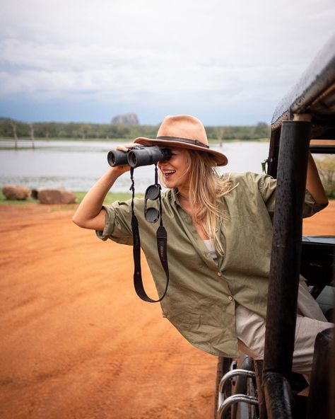 Embark on a thrilling adventure through the wilds of Yala National Park with our safari tour. Get up close and personal with the majestic elephants as they roam freely in their natural habitat. Witness the sheer beauty of the lush greenery and soak in the warm golden glow of the sun as you capture unforgettable moments on camera. Book your safari tour with us today and experience the magic of Yala National Park like never before! #YalaNationalPark #SafariTour #WildlifeAdventure #Elephants #Natur Safari Outfit Women, Africa Safari Clothes, Zanzibar Travel, Safari Photography, Safari Outfit, Cute Hiking Outfit, Safari Outfits, Safari Chic, Kenya Safari