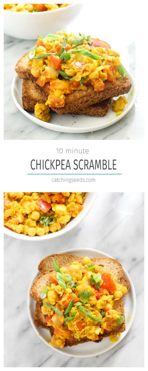 Protein Vegan Breakfast, Chickpea Scramble, Smoothie Bowl Vegan, High Protein Vegan Breakfast, Weekday Breakfast, Plant Based Breakfast, Tofu Scramble, High Protein Vegan, Vegetarian Breakfast