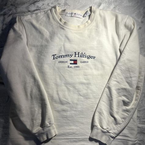 L Vintage Tommy Hilfiger Sweatshirt!! 

From 2002!  ... - Depop Vintage Tommy Hilfiger Sweatshirts, Tommy Hilfiger Sweatshirt, Tommy Hilfiger Vintage, Vintage Tommy Hilfiger, 2025 Vision, Brandy, So Cute, Tommy Hilfiger, Vision Board