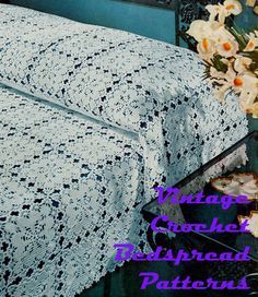 free Vintage Crochet Bedspread Patterns --I was totally looking for a pattern like this!!! Bedspread Crochet, Taplak Meja Crochet, Lace Bedspread, Crochet Unique, Lace Bedding, Crochet Bedspread Pattern, Vintage Crochet Patterns, Crochet Bedspread, Vintage Crochet Pattern