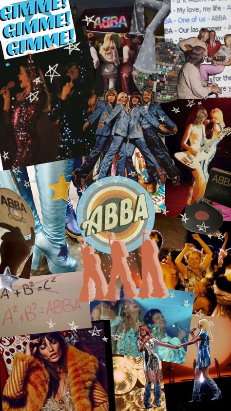 Abba collage Abba Background, Music Collage, 17th Birthday, Abba, Collage