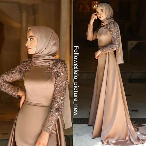 Islamic Fashion Dresses, Hijab Dress Party, Muslim Evening Dresses, Mode Turban, Soiree Dress, Women Dresses Classy, Fancy Dresses Long, Braut Make-up, Muslim Fashion Dress