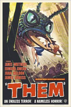 italian movie posters 1950s | Them!, 1954. One of the best Sci-Fi films of the 1950's and Warner ... Classic Movie Posters Art, Classic Horror Movies Posters, Classic Sci Fi Movies, Science Fiction Movie Posters, Classic Monster Movies, Old Movie Poster, Sf Movies, Italian Movie Posters, Horror Vintage