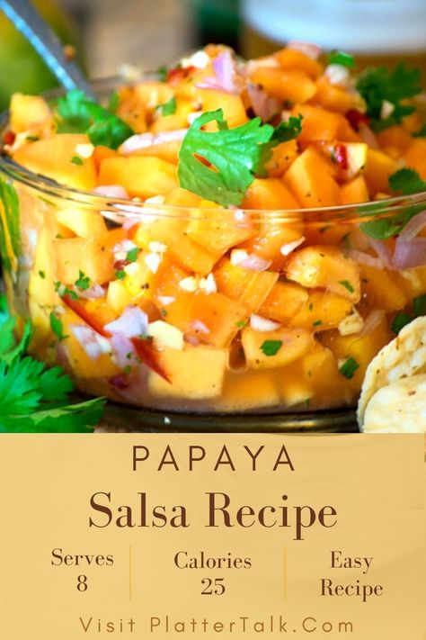 Papaya Salsa For Fish, Papaya Salsa Recipe, Vegan Papaya Recipes, Keto Papaya Recipes, Papaya Fruit Recipes, Papaya Appetizer, Papaya Recipes Dinners, Papaya Recipes Breakfast, Ripe Papaya Recipes