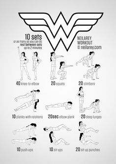 Wonder Woman Workout, Hero Workouts, Deep Lunges, Woman Workout, 100 Workout, Superhero Workout, Workout Women, 30 Minute Workout, Circuit Workout