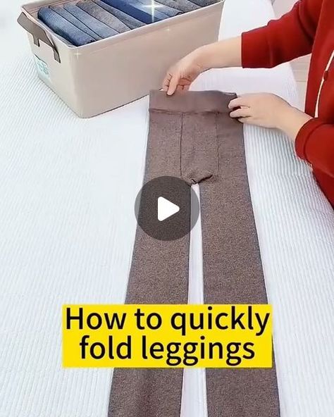 Folding Leggings, Fold Leggings, Laundry Diy, Konmari Folding, How To Fold, Folding Clothes, Organization Hacks, Diy Clothes, Trip Planning